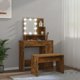 vidaXL Σετ με τουαλέτα και LED φωτισμό, καπνιστή δρυς