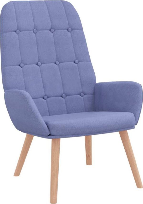 vidaXL Fotel relaksacyjny Jeans Niebieski Tkanina