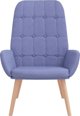 vidaXL Fotel relaksacyjny Jeans Niebieski Tkanina