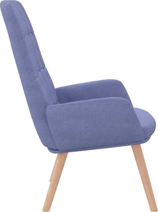 vidaXL Fotel relaksacyjny Jeans Niebieski Tkanina