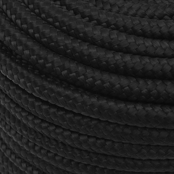 vidaXL Σχοινί ιστιοπλοΐας, μαύρη μονόχρωμη, 14 mm, 250 m, πολυπροπυλένιο