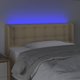 vidaXL Κεφαλάρι κρεβατιού με LED, κρεμ, 103x16x78/88 εκ., ύφασμα