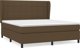 vidaXL Κρεβάτι continental με στρώμα, καφέ, ύφασμα, 160x200 cm
