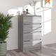 vidaXL Συρταριέρα, σε απόχρωση Sonoma Γκρι Δρυς, 60x35x98,5 εκ.