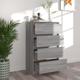 vidaXL Συρταριέρα, σε απόχρωση Sonoma Γκρι Δρυς, 60x35x98,5 εκ.