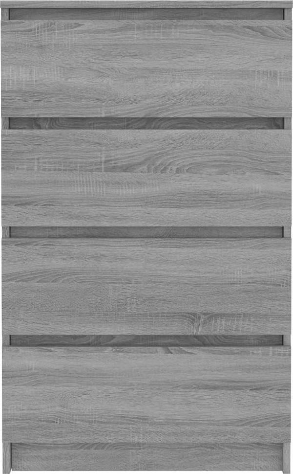 vidaXL Συρταριέρα, σε απόχρωση Sonoma Γκρι Δρυς, 60x35x98,5 εκ.