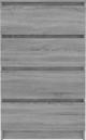 vidaXL Συρταριέρα, σε απόχρωση Sonoma Γκρι Δρυς, 60x35x98,5 εκ.