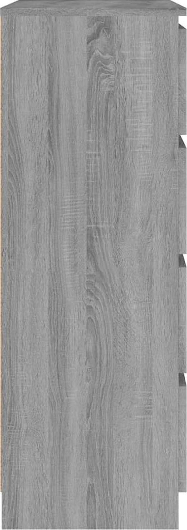 vidaXL Συρταριέρα, σε απόχρωση Sonoma Γκρι Δρυς, 60x35x98,5 εκ.