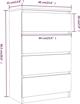 vidaXL Συρταριέρα, σε απόχρωση Sonoma Γκρι Δρυς, 60x35x98,5 εκ.