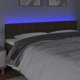 vidaXL Zaglowek do lozka z LED, ciemnobrazowy, 180x5x78/88 cm, tkanina