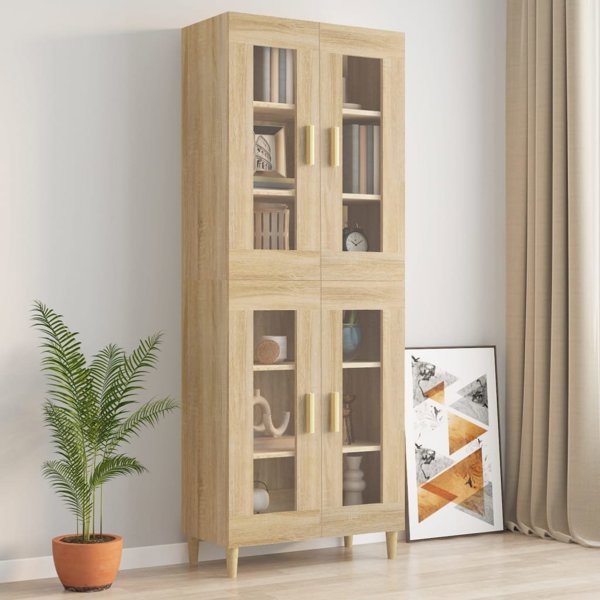 vidaXL Ντουλάπι κρεμαστό, δρυς σονόμα, 69,5x34x90 εκ.