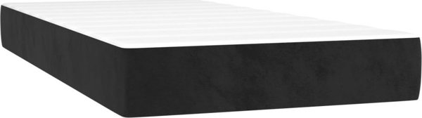 vidaXL vidaXL Materac kieszeniowy, czarny, 90x200x20 cm, aksamit