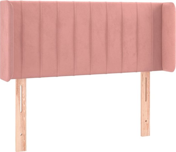 vidaXL Υποκεφαλάρι Uszak, ροζ, 83x16x78/88 εκ., βελούδο