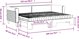 vidaXL Sofa rozsuwana z materacami, ciemnoszara, 80x200 cm, aksamit