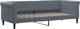 vidaXL Sofa rozsuwana z materacami, ciemnoszara, 80x200 cm, aksamit