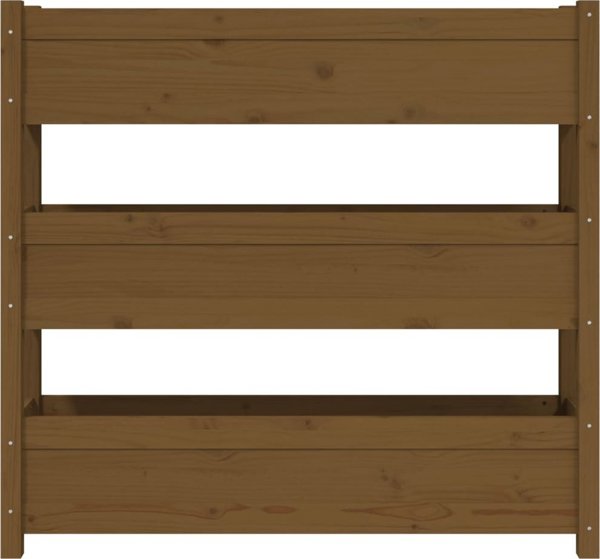 vidaXL Γλάστρα, μέλι καφέ, 112x25x104,5 cm, συμπαγές πεύκο