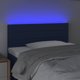 vidaXL κεφαλάρι κρεβατιού με LED, μπλε ύφασμα, 100x5x78/88 cm