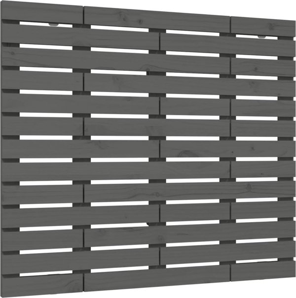 vidaXL Αγκάθι κρεβατιού, γκρι, 106x3x91,5 εκ, μασίφ πεύκο