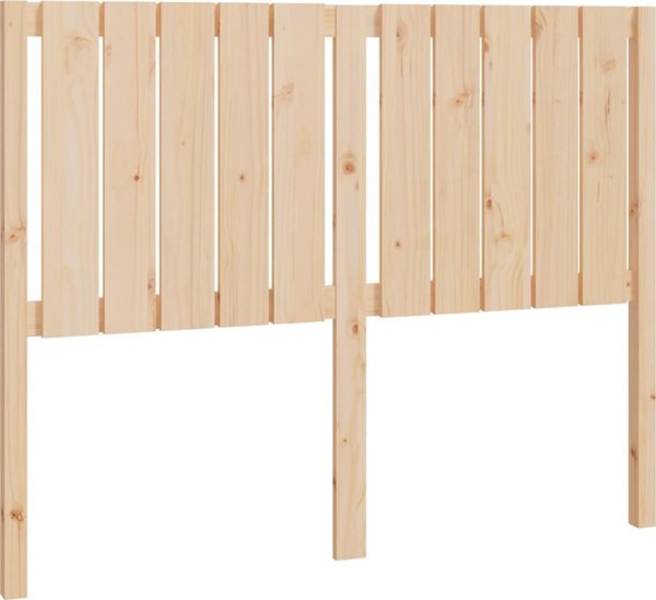 Κεφαλάρι κρεβατιού vidaXL, 125,5x4x100 εκ, μασίφ πεύκο
