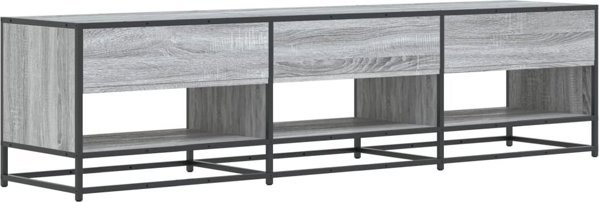 vidaXL Έπιπλο τηλεόρασης, γκρι Sonoma δρυς, 180x40x46 cm