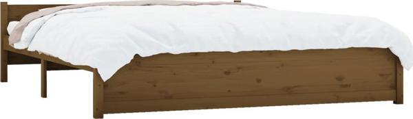 vidaXL Ράμα Κρεβατιού, Μέλι Καφέ, Μασίφ Ξύλο, 200x200 εκ
