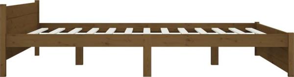 vidaXL Ράμα Κρεβατιού, Μέλι Καφέ, Μασίφ Ξύλο, 200x200 εκ