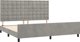 vidaXL Rama κρεβατιού με κεφαλάρι, ανοιχτογκρι, 200x200 cm, βελούδινη