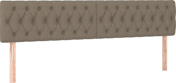 vidaXL Κεφαλάρι κρεβατιού με LED, ταουπ, 200x7x78/88 εκ, ύφασμα