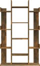 vidaXL Ράφι βιβλίων, καπνιστή δρυς, 86x25,5x140 cm
