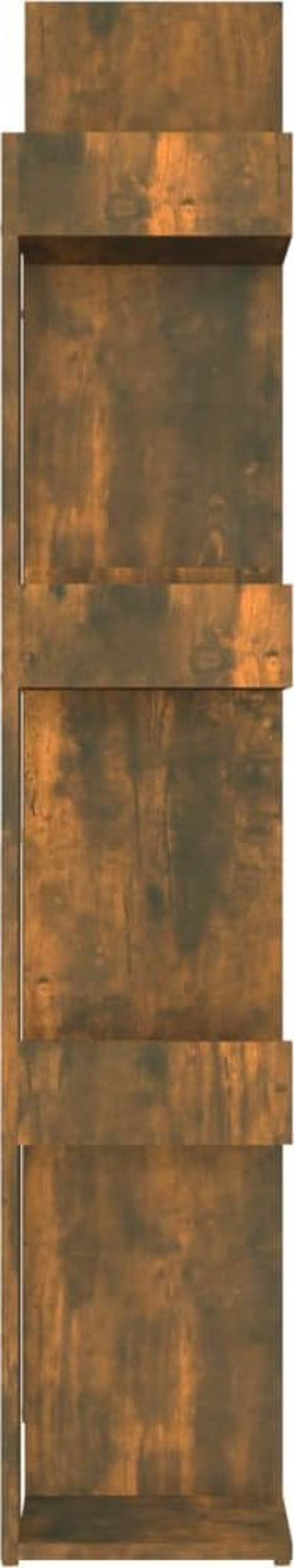 vidaXL Ράφι βιβλίων, καπνιστή δρυς, 86x25,5x140 cm