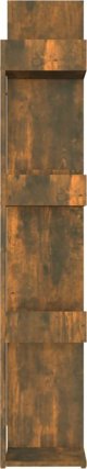 vidaXL Ράφι βιβλίων, καπνιστή δρυς, 86x25,5x140 cm