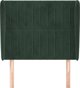 vidaXL Zaglowek uszak, ciemnozielony, 83x23x118/128 cm, aksamit