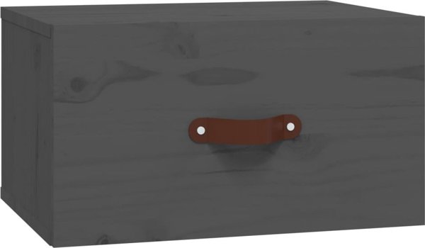 vidaXL Κρεμαστό κομοδίνο, γκρι, 40x29,5x22 εκ.