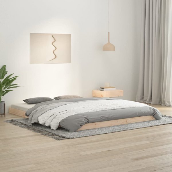vidaXL Ράμα Κρεβατιού 150x200 cm από Μασίφ Πεύκο King Size