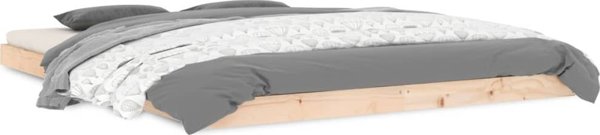 vidaXL Ράμα Κρεβατιού 150x200 cm από Μασίφ Πεύκο King Size