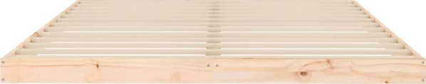 vidaXL Ράμα Κρεβατιού 150x200 cm από Μασίφ Πεύκο King Size