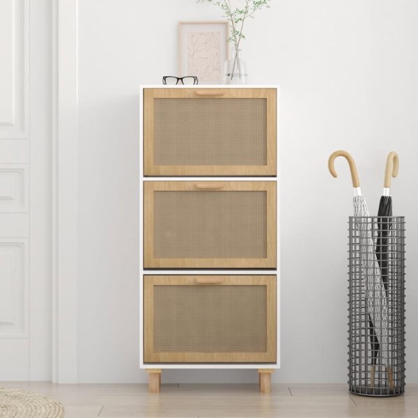 vidaXL Szafka na buty, biala, 52x25x115 cm, material drewnopochodny