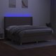 vidaXL Κρεβάτι κοντινεντάλ με στρώμα, taupe, 160x200 cm, ύφασμα