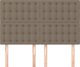 vidaXL Σετ 4 Προσκέφαλα Κρεβατιού Taupe 72x5x78/88 cm από Υφασμάτινη Επένδυση.