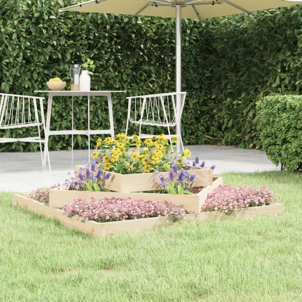 vidaXL Donica, 112x112x27 cm, lite drewno sosnowe