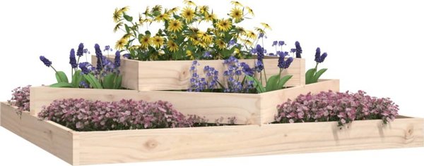 vidaXL Donica, 112x112x27 cm, lite drewno sosnowe