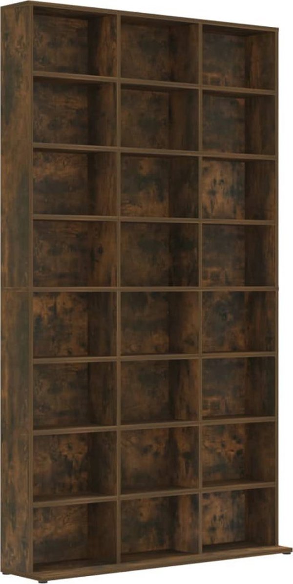 vidaXL Ντουλάπι για CD, καπνισμένη δρυς, 102x23x177,5 cm