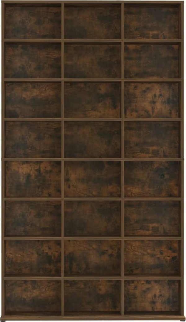 vidaXL Ντουλάπι για CD, καπνισμένη δρυς, 102x23x177,5 cm