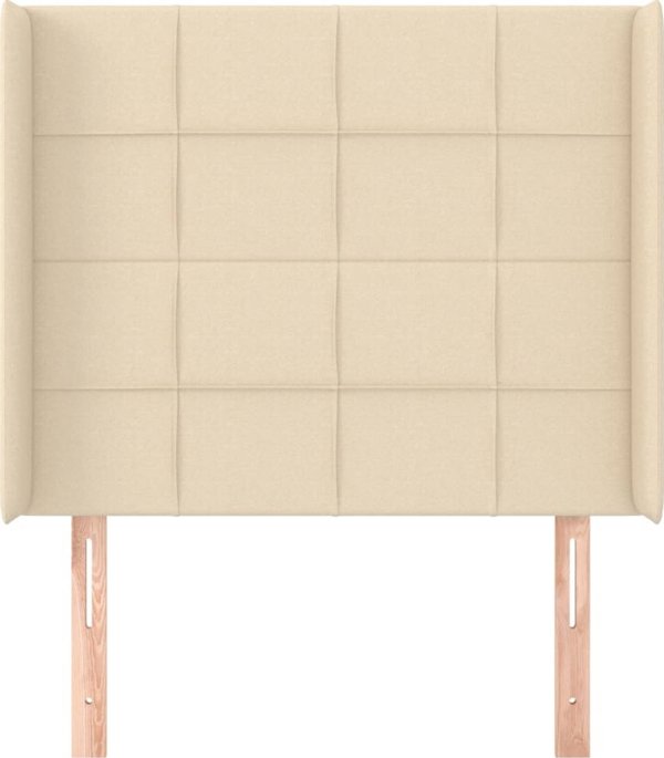 vidaXL Κεφαλάρι uszak, κρεμ, 103x16x118/128 cm, ύφασμα