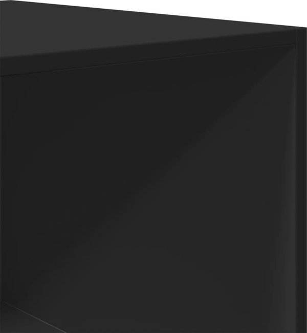 vidaXL Ντουλάπα, μαύρη, 100x50x200 cm, ξύλινο σύνθετο υλικό