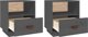 vidaXL vidaXL Szafki nocne, 2 szt., szare, 40x34x45 cm, lite drewno sosnowe