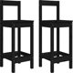 vidaXL Σκαμπό μπαρ, σετ 2 τεμάχια, μαύρα, 40x41,5x112 cm, πεύκο