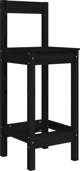 vidaXL Σκαμπό μπαρ, σετ 2 τεμάχια, μαύρα, 40x41,5x112 cm, πεύκο