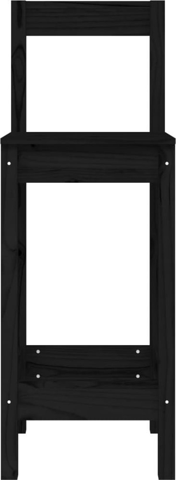 vidaXL Σκαμπό μπαρ, σετ 2 τεμάχια, μαύρα, 40x41,5x112 cm, πεύκο