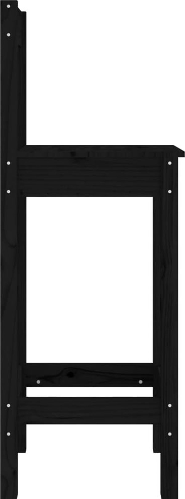 vidaXL Σκαμπό μπαρ, σετ 2 τεμάχια, μαύρα, 40x41,5x112 cm, πεύκο